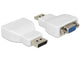 DeLOCK 65568 kabel kønsskifter DisplayPort VGA Hvid