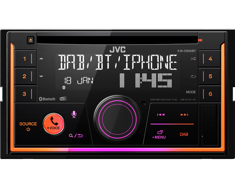 JVC KW-DB95BT Sort 200 W Bluetooth