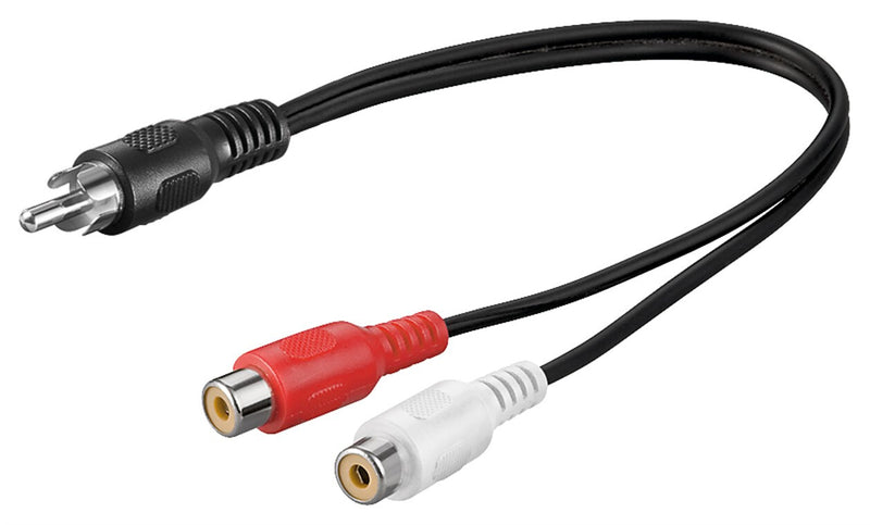 Goobay 50005 lydkabel 0,2 m RCA 2 x RCA Sort, Rød, Hvid