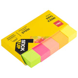 Deli EA11402 selvklæbende fane 100 ark Lyserød, Orange, Gul, Rød, Grøn