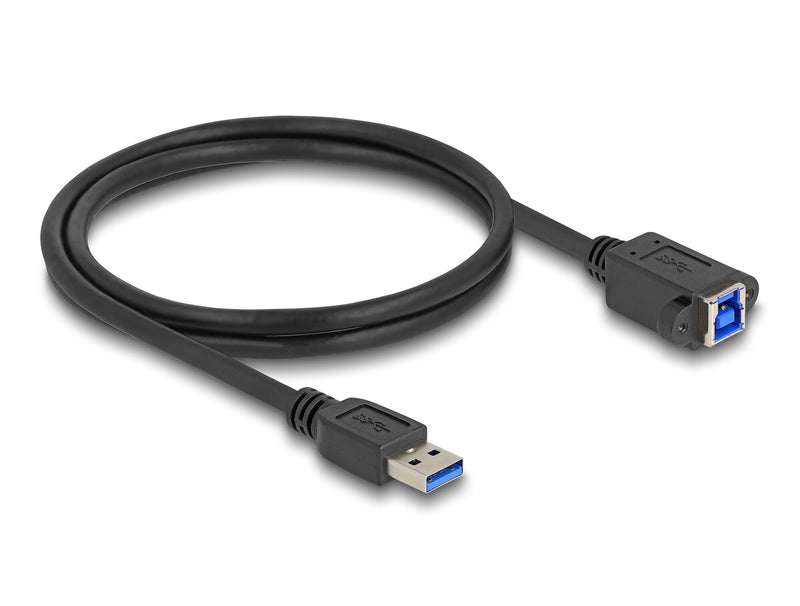 DeLOCK 80485 USB-kabel USB 3.2 Gen 1 (3.1 Gen 1) 1 m USB A USB B 5 Gbit/sek. Sort