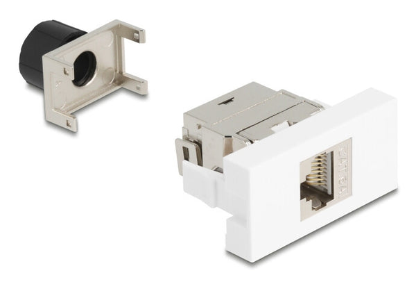 DeLOCK 90906 stikkontakt RJ-45 Sølv, Hvid