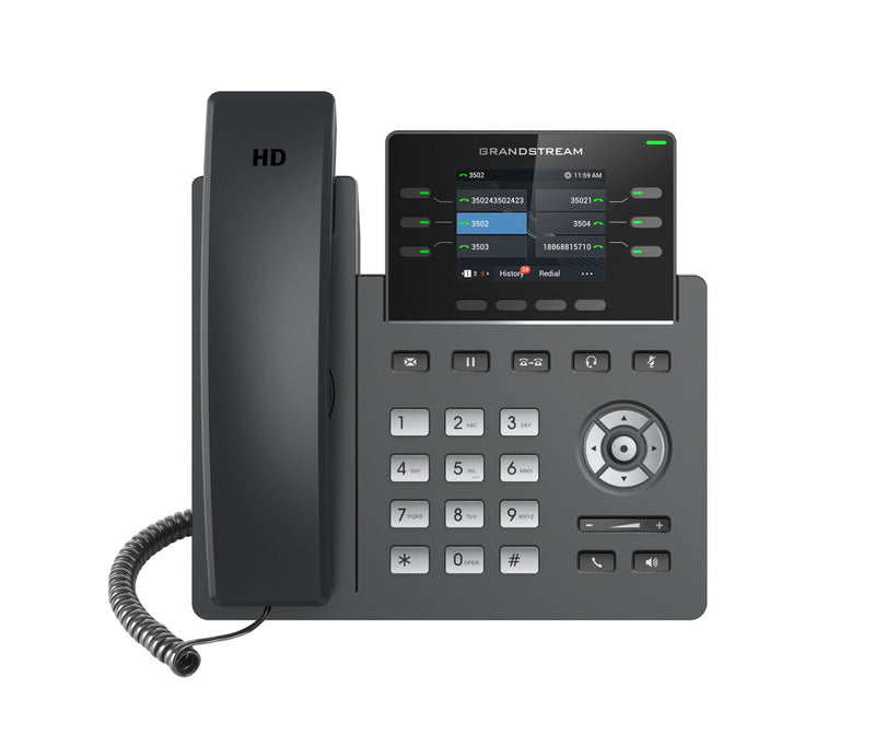 Grandstream Networks GRP2613W IP-telefon Sort 4 Linier TFT