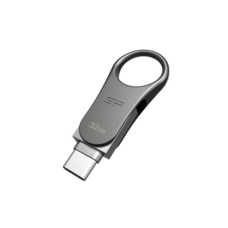 Silicon Power Mobile C80 USB-nøgle 32 GB USB Type-A / USB Type-C 3.2 Gen 1 (3.1 Gen 1) Titanium