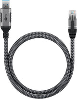 Goobay 70498 kabel kønsskifter USB A RJ-45 Sort, Sølv