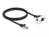 DeLOCK 87111 netværkskabel Sort, Hvid 1 m Cat6a S/FTP (S-STP)