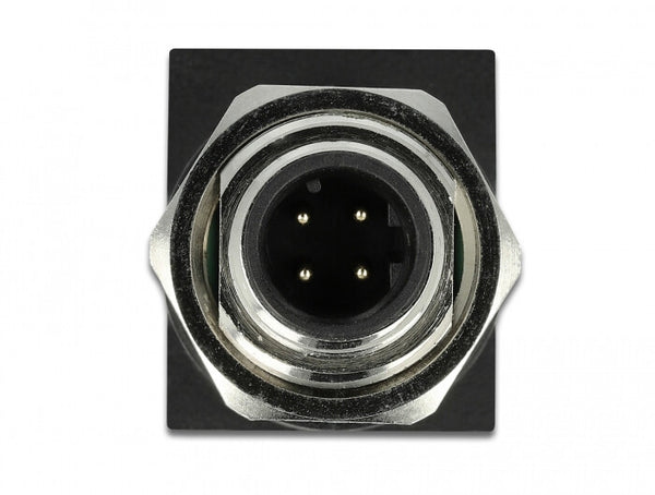 DeLOCK 66313 kabel kønsskifter M12 RJ45 Sort