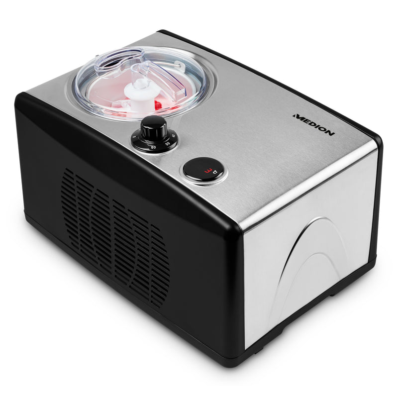 MEDION MD 18387 Kompressor ismaskine 1,5 L 150 W Sort, Sølv