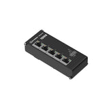 Teltonika NETWORKS TSF010 Flat Ethernet Switch Ikke administreret Fast Ethernet (10/100) DIN rail Sort