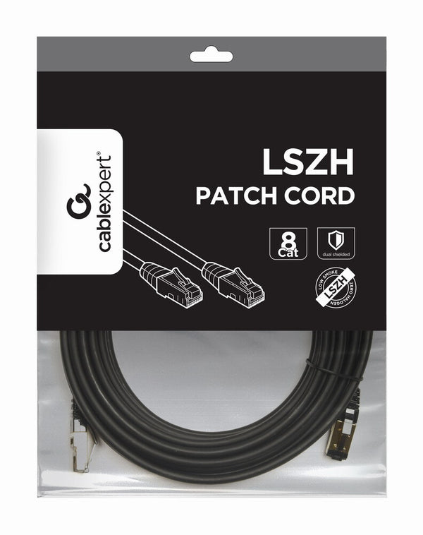 Gembird PP8-LSZHCU-BK-10M netværkskabel Sort Cat8 S/FTP (S-STP)