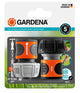 Gardena 18275-20 vandslange beslag Slangestik Sort, Orange 2 stk