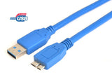 Prokord USB-0051 USB-kabel USB 3.2 Gen 1 (3.1 Gen 1) 0,5 m USB A Micro-USB B Blå