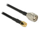 DeLOCK 89514 koaxial kabel RG-58 C/U 2,5 m RP-TNC SMA Sort