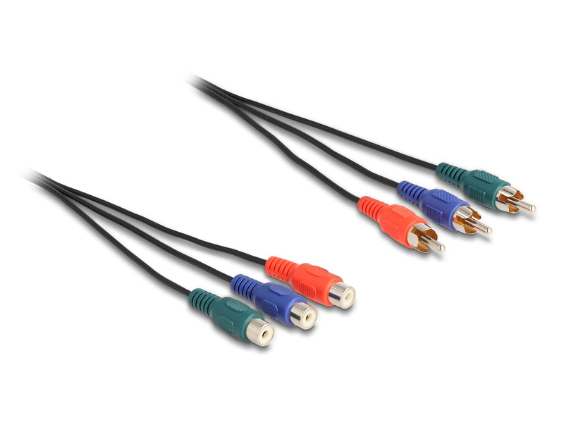 DeLOCK 85390 komponent (YPbPr ) videokabel 1 m RCA Sort