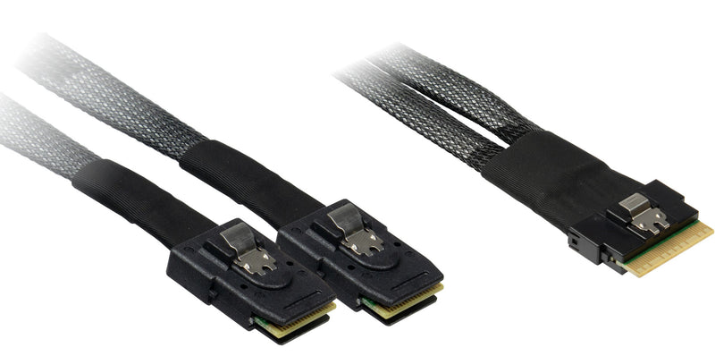 Inter-Tech 88885641 Serial Attached SCSI (SAS)-kabel 0,75 m 24 Gbit/sek. Sort