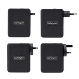 StarTech.com 3114GCU-WALL-CHARGER oplader til mobil enhed Universel Sort Vekselstrøm Hurtig opladning Indendørs
