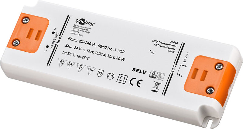 Goobay 30618 electronic transformer Velegnet til indendørsbrug Elektronisk lystransformer 50 W