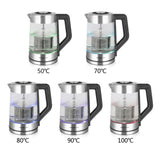 Emerio WK-122730 elkedel 1,7 L 2200 W Sort, Sølv, Transparent
