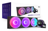 NZXT Kraken Elite 420 RGB Processor Alt-i-en væskekøler 14 cm Sort 1 stk