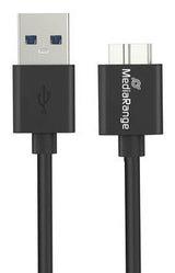 MediaRange MRCS239 USB-kabel USB 3.2 Gen 1 (3.1 Gen 1) 0,5 m USB A Micro-USB B 5 Gbit/sek. Sort