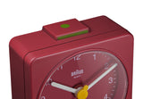 Braun BC02R vækkeur Quartz alarmur Rød