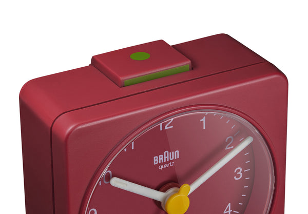 Braun BC02R vækkeur Quartz alarmur Rød