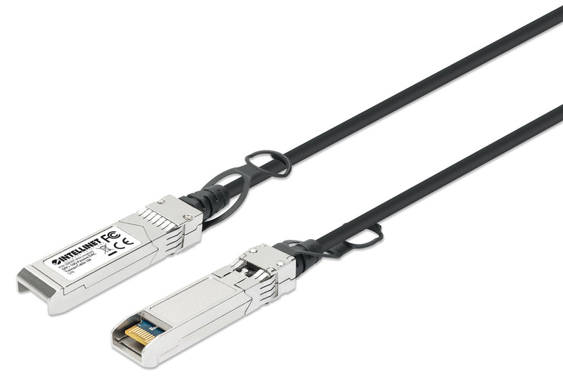 Intellinet 508391 InfiniBand og fiberoptisk kabel 1 m SFP+ Sort, Sølv