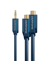 ClickTronic 70492 lydkabel 0,1 m 3.5mm 2 x RCA Blå