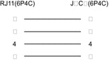 Goobay 10m RJ-11 Cable Sort