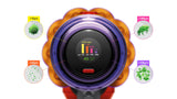 Dyson V12 Detect Slim Absolute 2-i-1 stangstøvsuger Batteri Dry Poseløs 0,35 L 545 W Nikkel, Gul