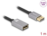 DeLOCK 81079 DisplayPort kabel 1 m Sort, Grå