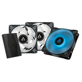 ARCTIC P12 PWM PST RGB 0dB Computerkabinet Ventilator 12 cm Sort 3 stk