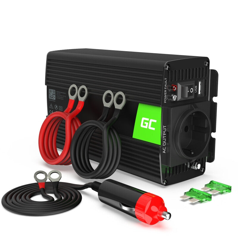Green Cell INV02DE strømadapter og vekselret Automatisk 300 W Sort