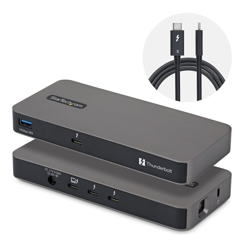StarTech.com 303UE-TB5-HUB interface hub Thunderbolt 5 80 Mbit/s Grå