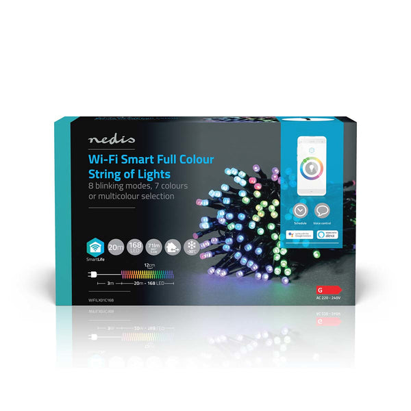 Nedis WIFILX01C168 dekorativ belysning Dekorativ lyskæde 168 pære(r ) LED 5,35 W G