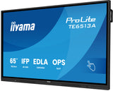 iiyama TE6513A-B2AG skilte display Interaktivt fladpanel 163,8 cm (64.5") Wi-Fi 500 cd/m² 4K Ultra HD Sort Berøringsskærm Indbygget processer Android 24/7