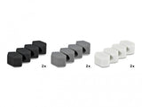 DeLOCK 18329 kabelorganisator Kabelholder Sort, Grå, Hvid 6 stk