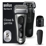 Braun Series 8 8567cc Folie shaver Trimmer Sort, Sølv