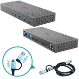 i-tec CATRIPLE4KDOCKPD2 dockingstation Ledningsført USB 3.2 Gen 2 (3.1 Gen 2) Type-C Grå