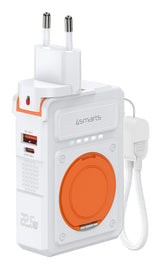 4smarts 541384 powerbank Lithium polymer (LiPo) 10000 mAh Trådløs opladning Orange, Hvid