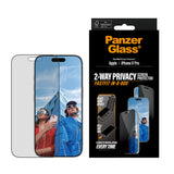 PanzerGlass ® 2-Way Privacy Skærmbeskyttelse iPhone 17 Pro | Ultra-Wide Fit m. Fastfit in-a-box