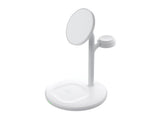 Green Cell MSST-GC-3IN1-W oplader til mobil enhed Hovedtelefoner, Headset, Smartphone, SmartWatch Hvid Trådløs opladning Automatisk