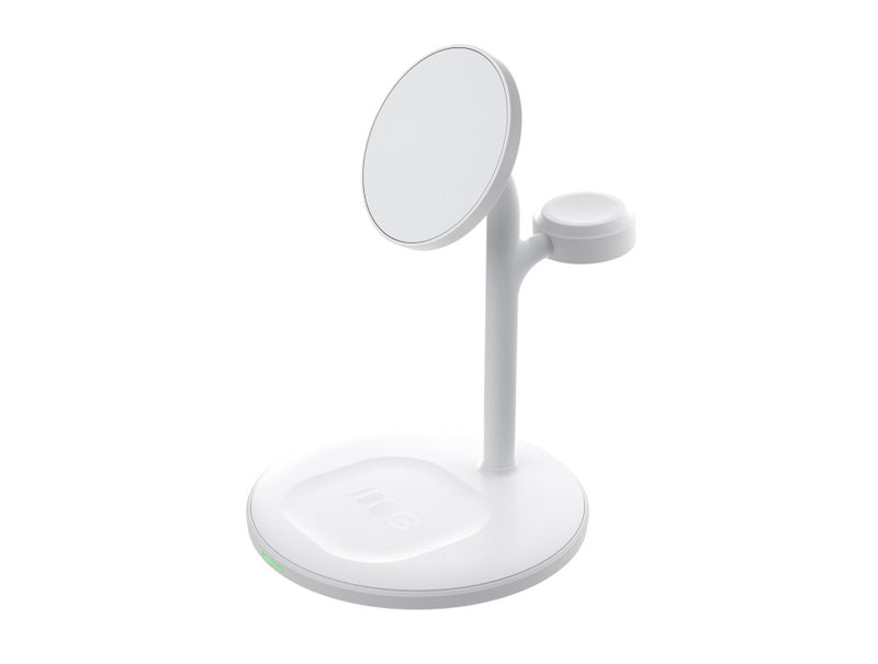 Green Cell MSST-GC-3IN1-W oplader til mobil enhed Hovedtelefoner, Headset, Smartphone, SmartWatch Hvid Trådløs opladning Automatisk
