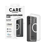 PanzerGlass CARE™ by ® Urban Explorer Case Transparant m. Hvid Qi Samsung Galaxy S26+