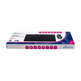 MediaRange MROS104 tastatur Mus inkluderet Kontor RF trådløst QWERTZ Tysk Sort