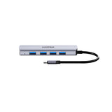 UNITEK uHUB Q4 USB 3.2 Gen 1 (3.1 Gen 1) Type-C 10000 Mbit/s Grå