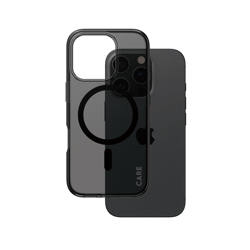 PanzerGlass CARE™ by ® Smokey Case m. Sort MagSafe iPhone 16 Pro