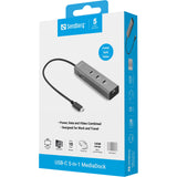 Sandberg 136-78 dockingstation Ledningsført USB 3.2 Gen 2 (3.1 Gen 2) Type-C Grå