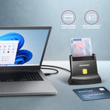 Axagon CRE-SM4NC smartcard læser Indendørs USB USB 2.0 Sort