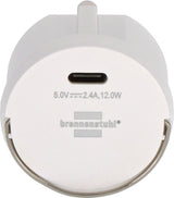 Brennenstuhl 1508110010 strømstik adapter Type F Type C Hvid